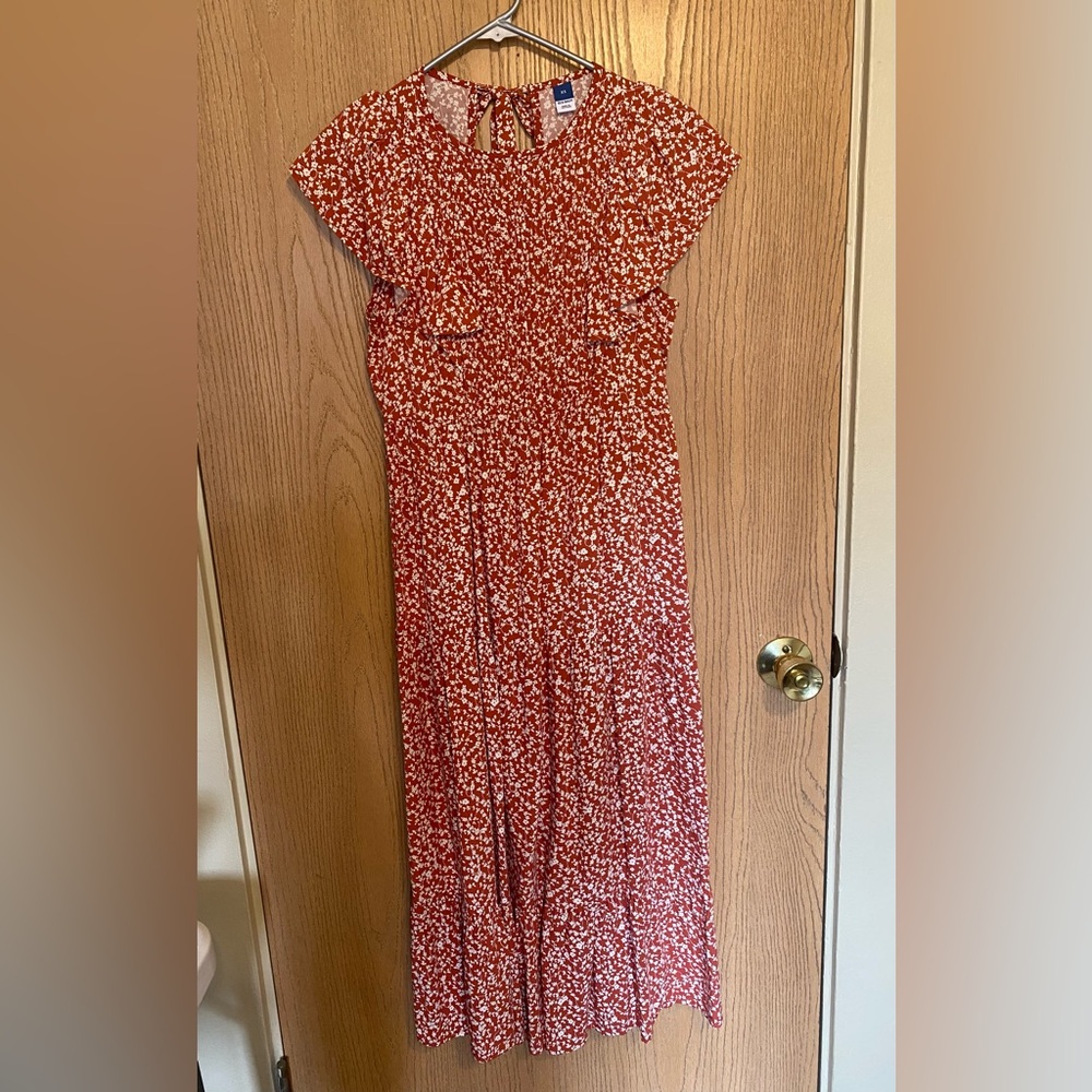 Floral Red Maxi Dress
